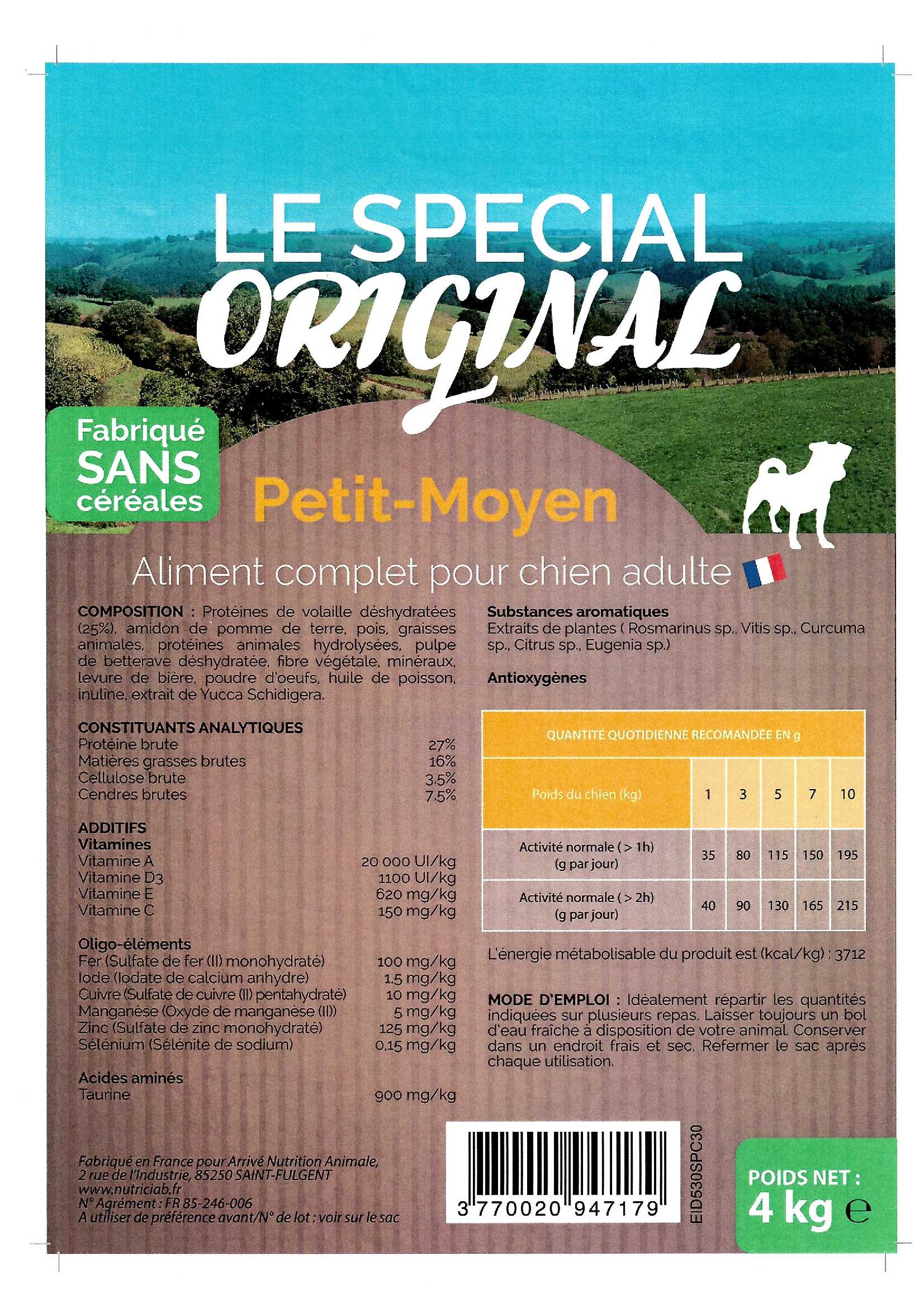 LE SPECIAL PETIT MOYEN ADULTE SANS CEREALES 27/16 