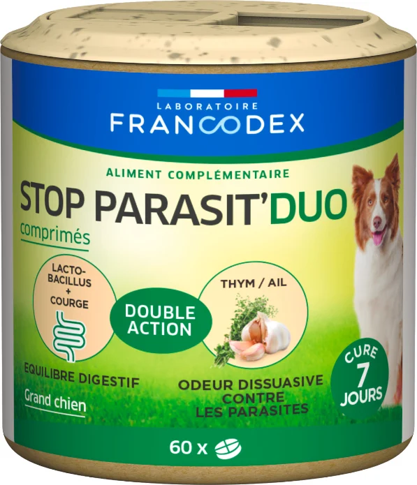 Stop parasit'duo 60 comprimés grand chien 