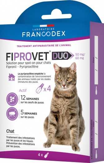 Fiprovet Duo Chat 4 pipettes