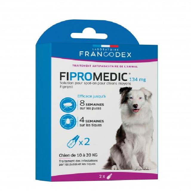 Fipromedic chien  10 à 20kg 2 pipettes
